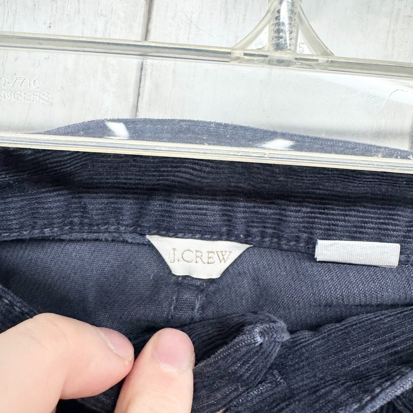 J Crew Pants Women Size 26R Navy Blue Corduroy High Rise Skinny Jeans 5-Pocket