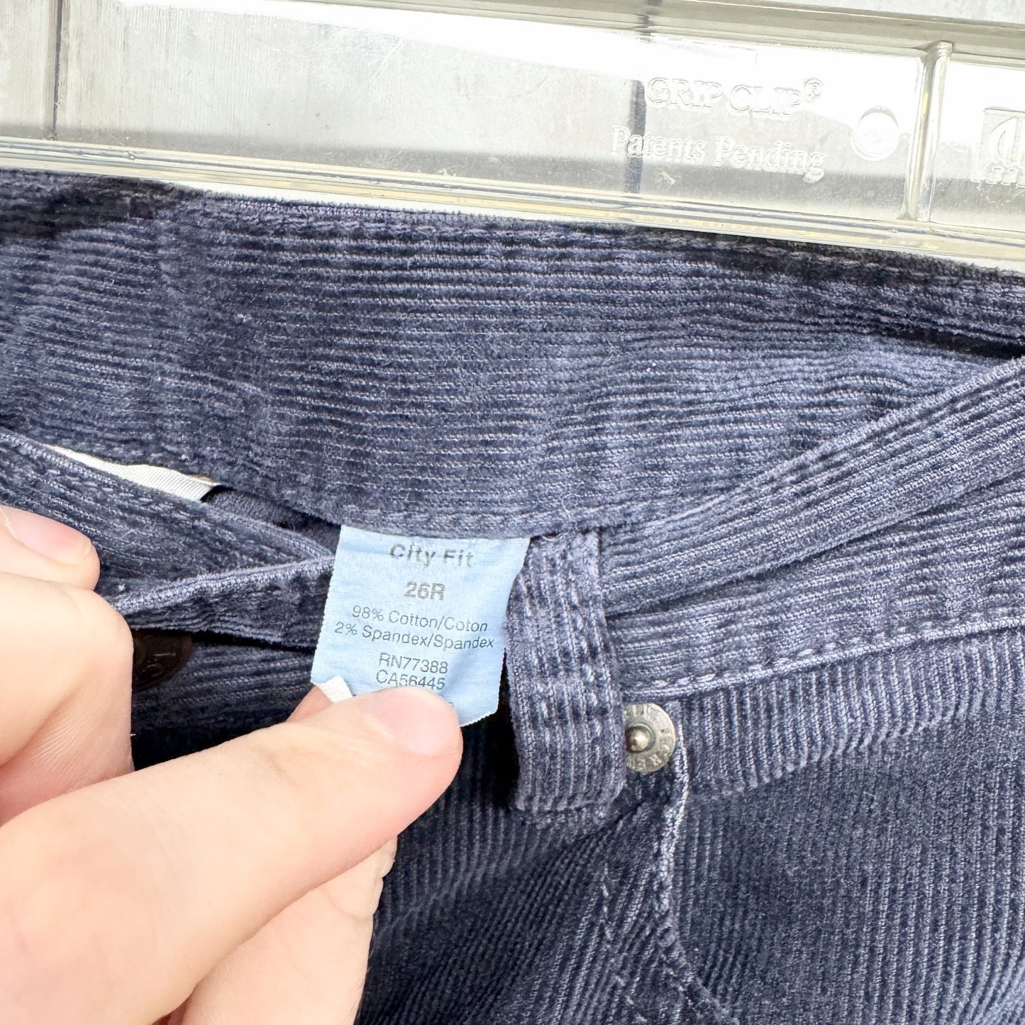 J Crew Pants Women Size 26R Navy Blue Corduroy High Rise Skinny Jeans 5-Pocket