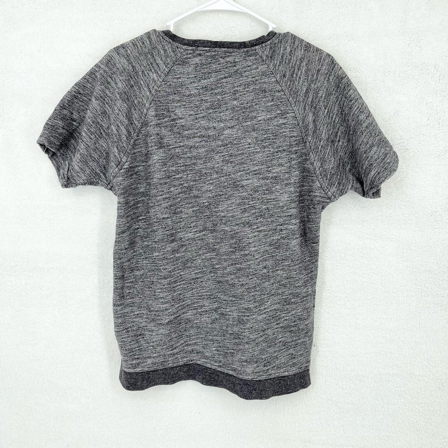Everlane Raglan Style Gray Short Sleeve Swoop Neck Sweater Size Medium
