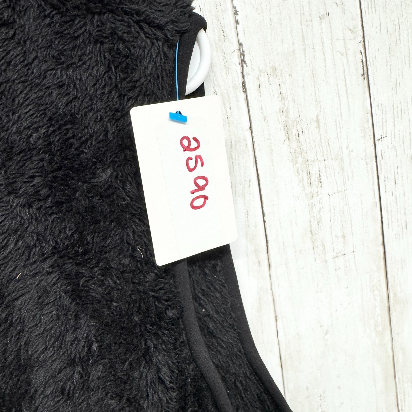 Croft & Barrow Vest Women Size XXL Black Faux Fur Collared Sleeveless Full Zip