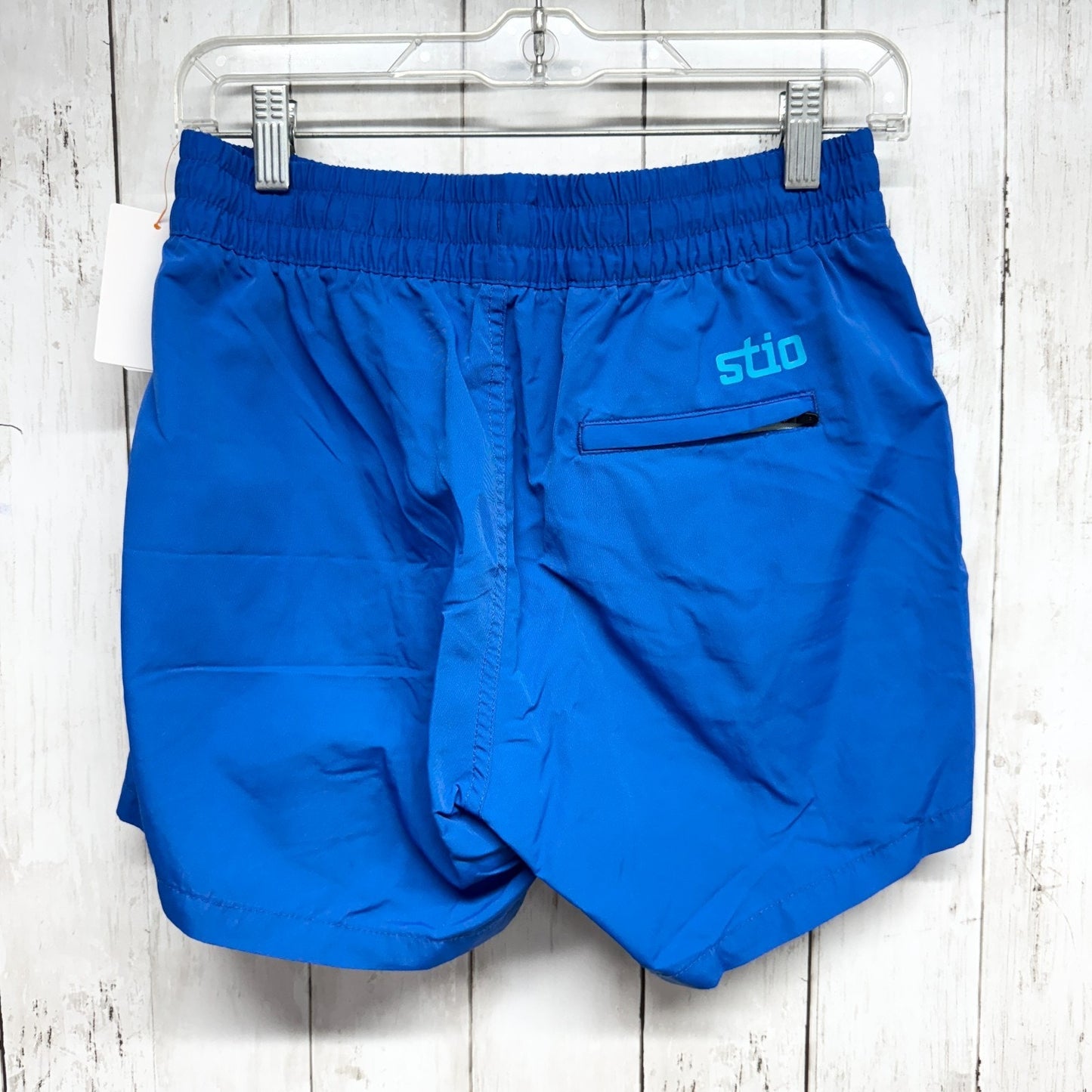 Free People Stio Shorts Small Blue Lightweight Zip Back Pocket Athletic Pockets
