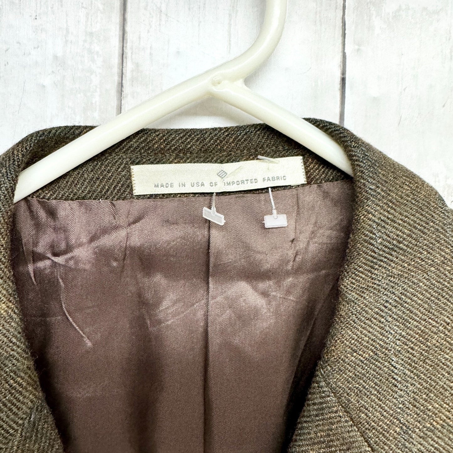 Vintage Nordstrom Joseph Abboud Blazer Men 41R Wool Tweed Triple Button Pocket