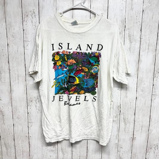 Vintage Dorsett Shirt Unisex Size XL White Cotton Graphic Crewneck Short Sleeve