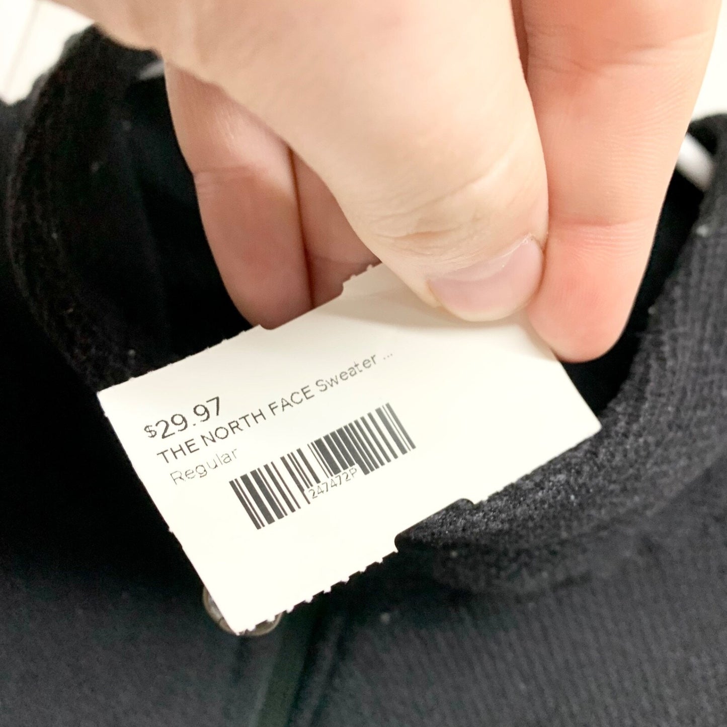 The North Face Sweater Men Size Medium Long Sleeve Collared Quarter Zip Black