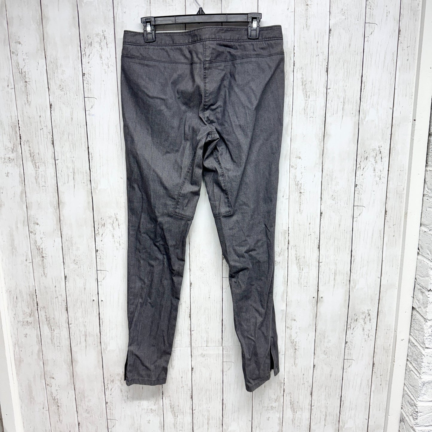 Theory Pants Women Size 6 Slim Split Straight Mid Jeans Washed Gray Zip Pockets