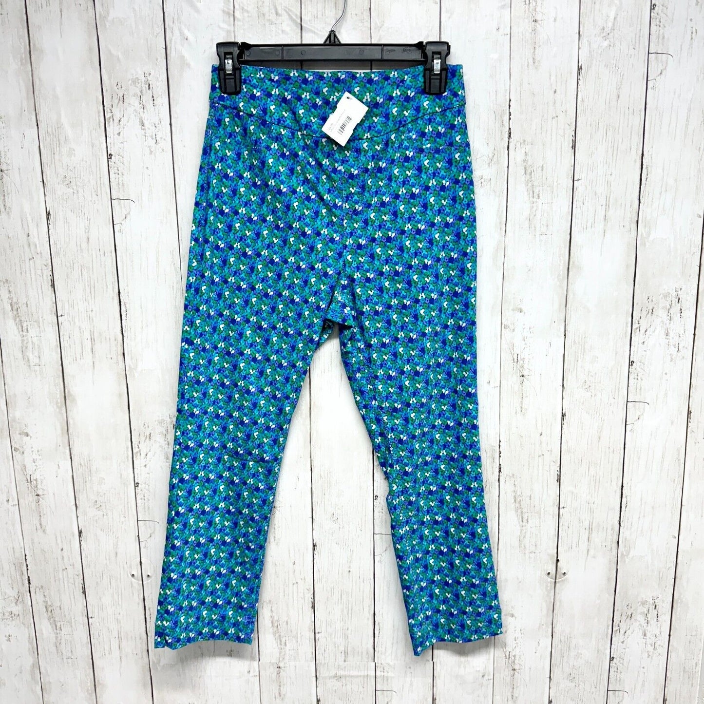 SOFT SURROUNDING Pants Women Sz PS Super Stretch Capri Pull On Floral Crop