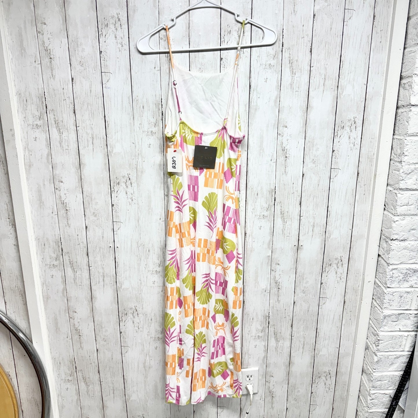 Le Lis Dress Women Size XS Tropical Print Adjustable Spaghetti Strap Maxi NWT