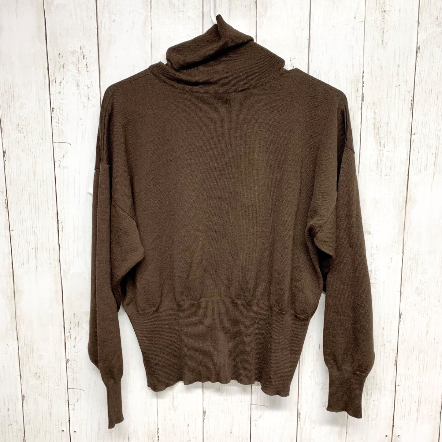 Escada Sweater Women Size 34 Long Sleeve Turtleneck Mocha Brown Casual Office