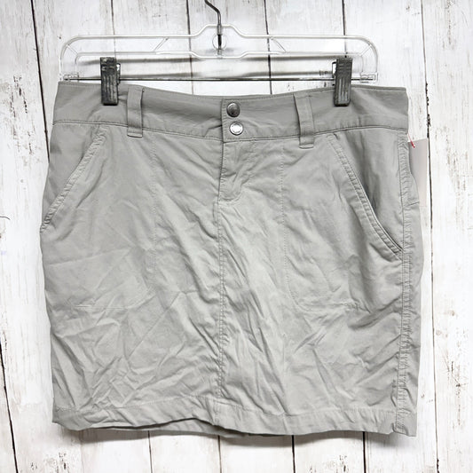 Columbia SKORT Women Sz 6 Two Button Grey Zip Fly Utility Skort Pockets Outdoor