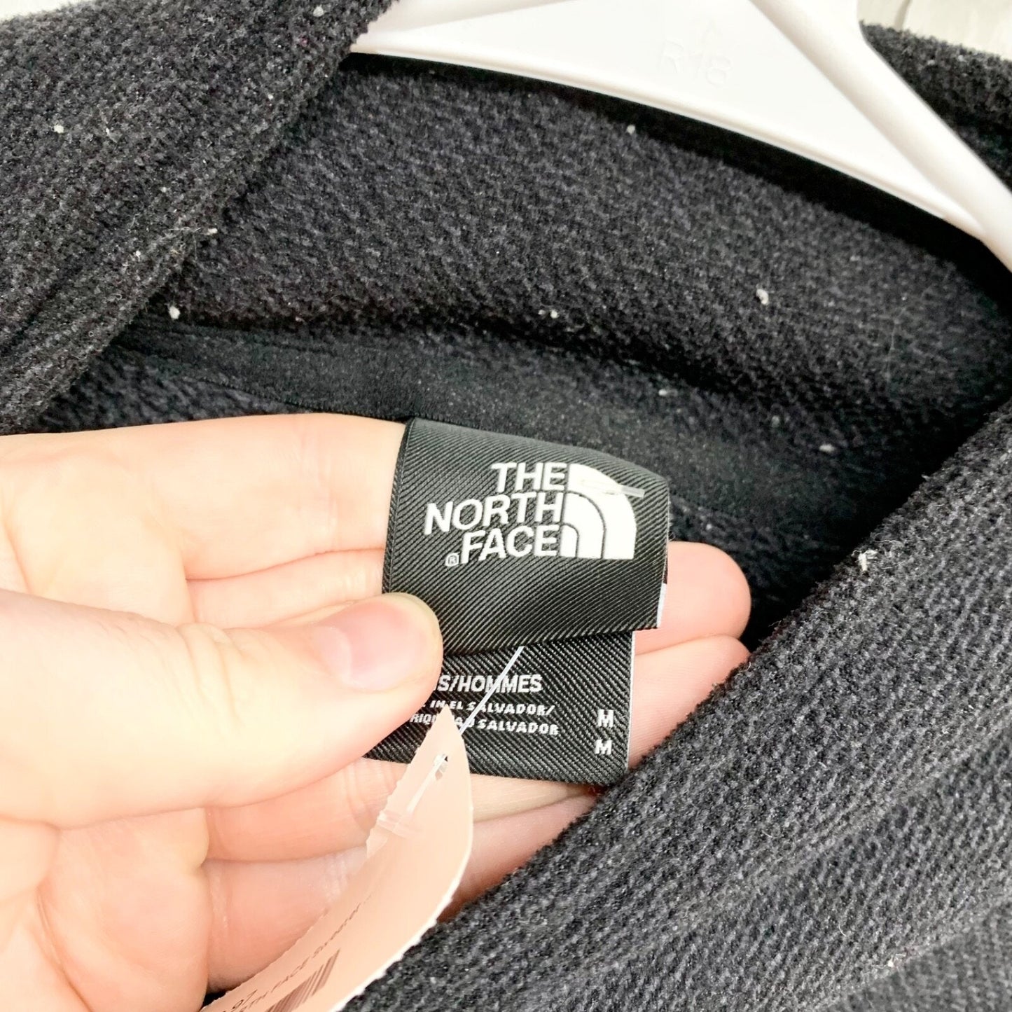 The North Face Sweater Men Size Medium Long Sleeve Collared Quarter Zip Black