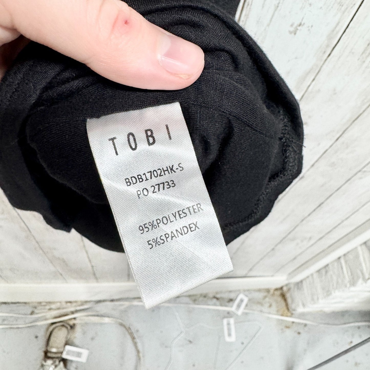 Tobi Dress Women Size Small Black Sleeveless Sheath Stretchy Adjustable Straps