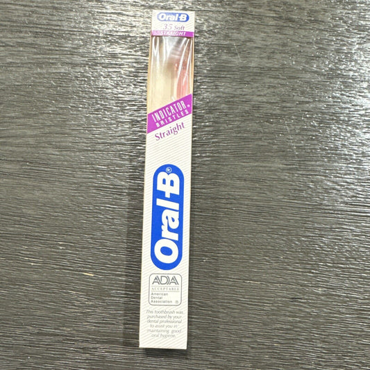 Vintage Oral-B 35 Toothbrush 1980s USA Soft Adult Tooth-Gum Brush Bristles Pink
