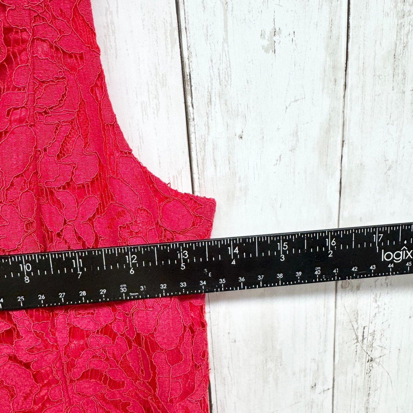 Lulus Dress Women Size Small In This Moment Red Lace Sleeveless Skater Zip Back