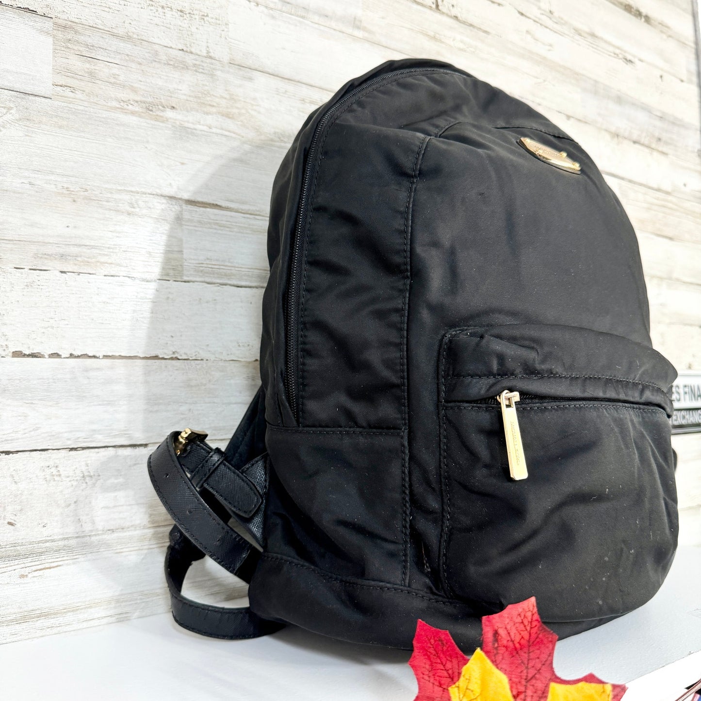 Michael Kors Women Black Nylon Jet Set Travel Large Backpack