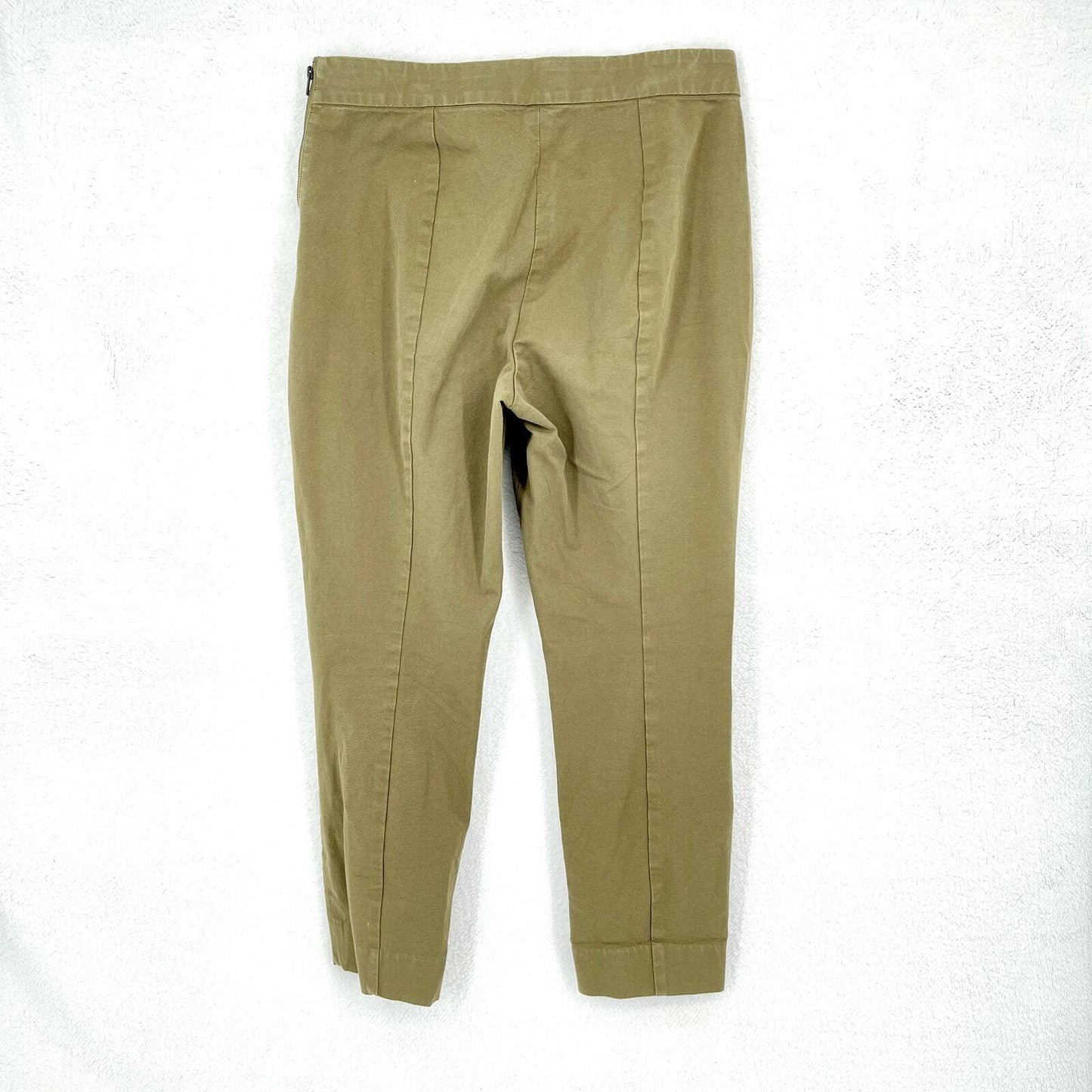 Everlane High Waisted Straight Leg Workwear Tan Elastic Waist Pants Size 8