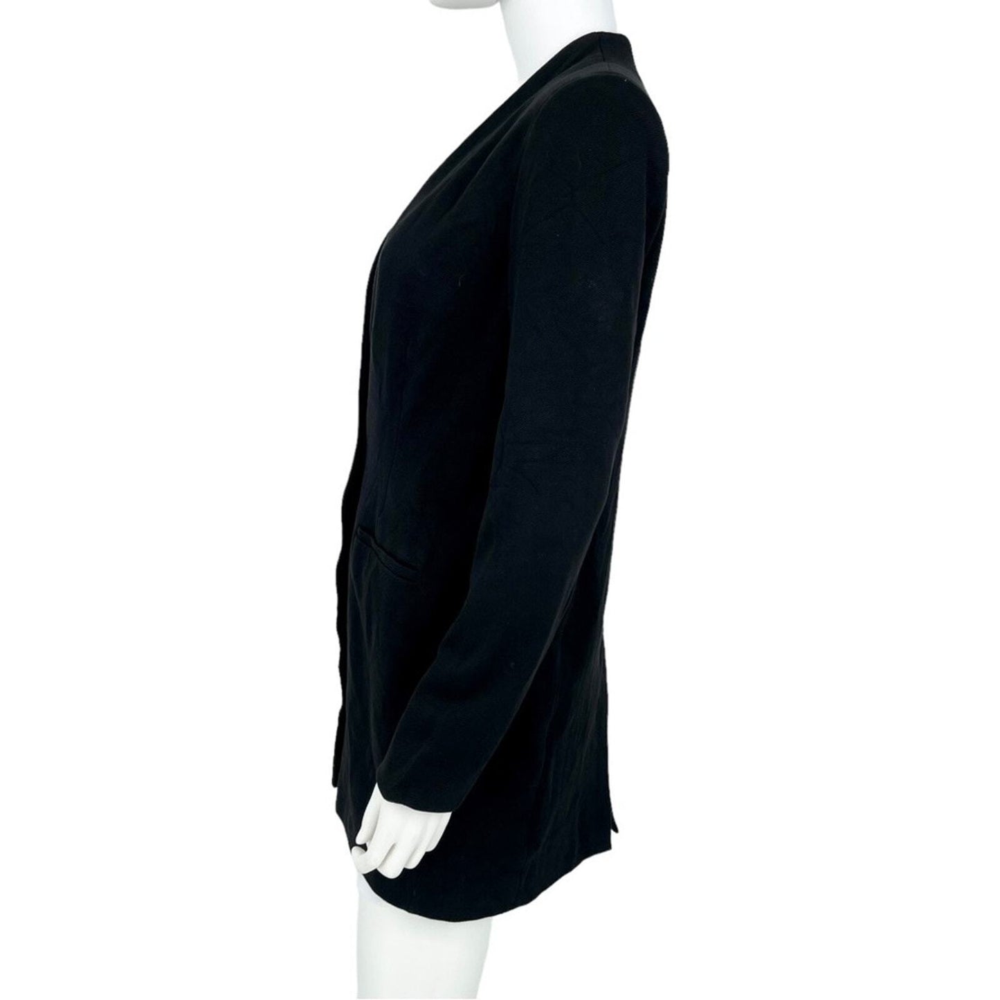 MADEWELL Blazer Suit Women Size 8 Deep V Neck Single Button Black Business