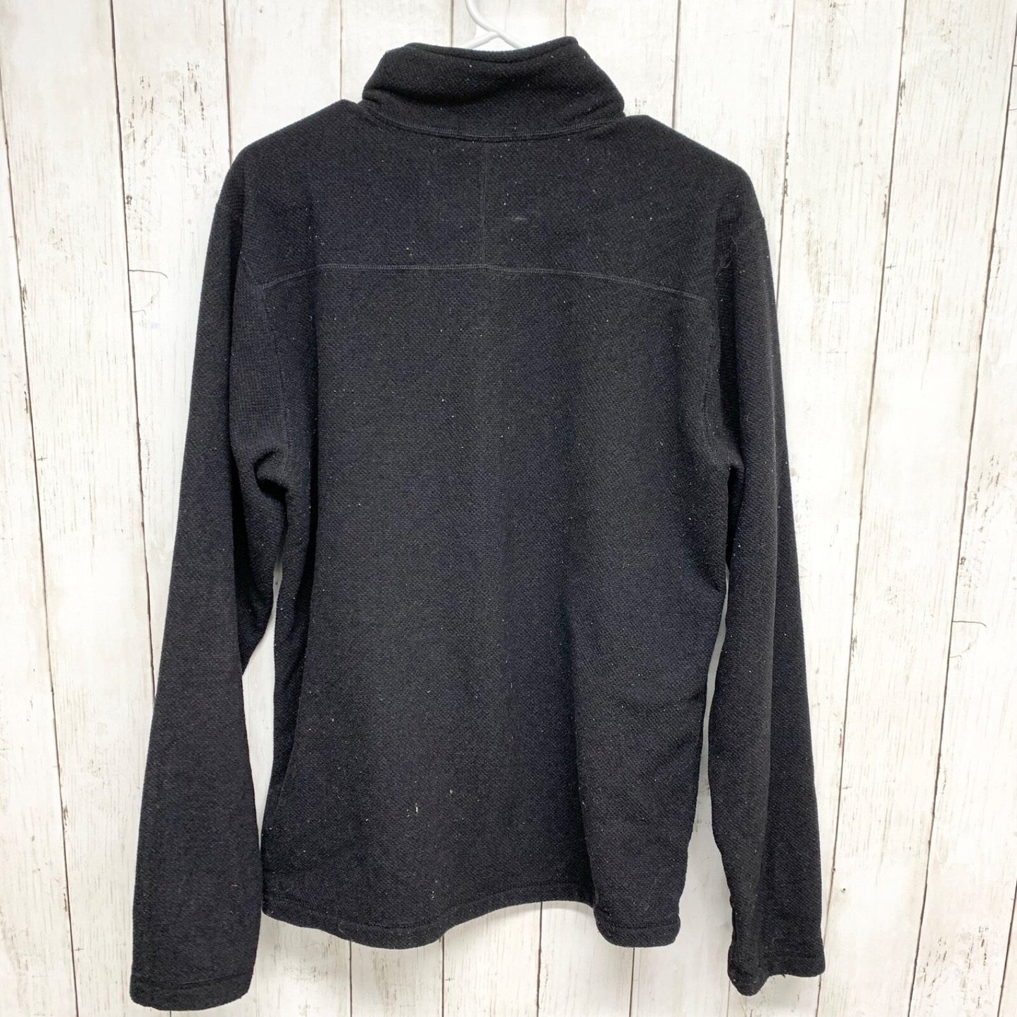 The North Face Sweater Men Size Medium Long Sleeve Collared Quarter Zip Black
