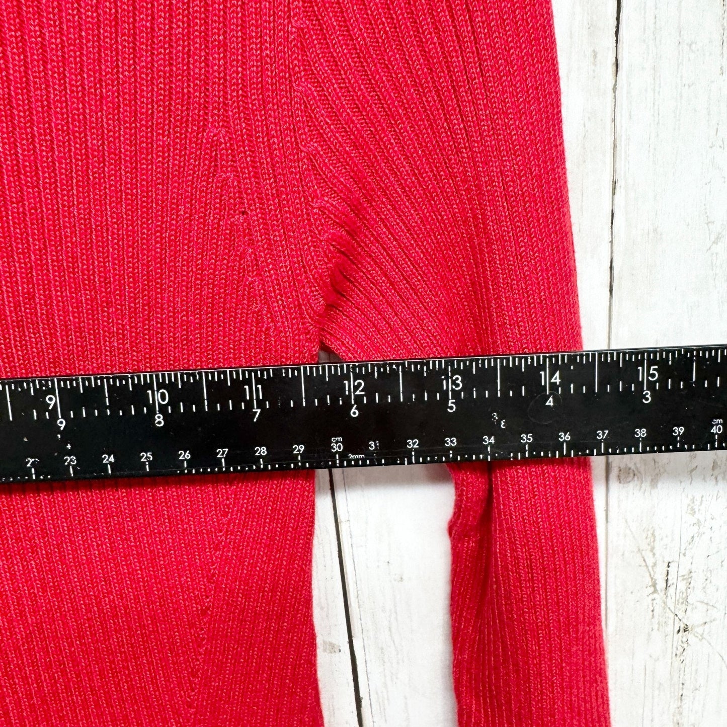 The Limited Dress Women Sz XS Long Sleeve Red Knee Length Rib Tight Knit Sweater