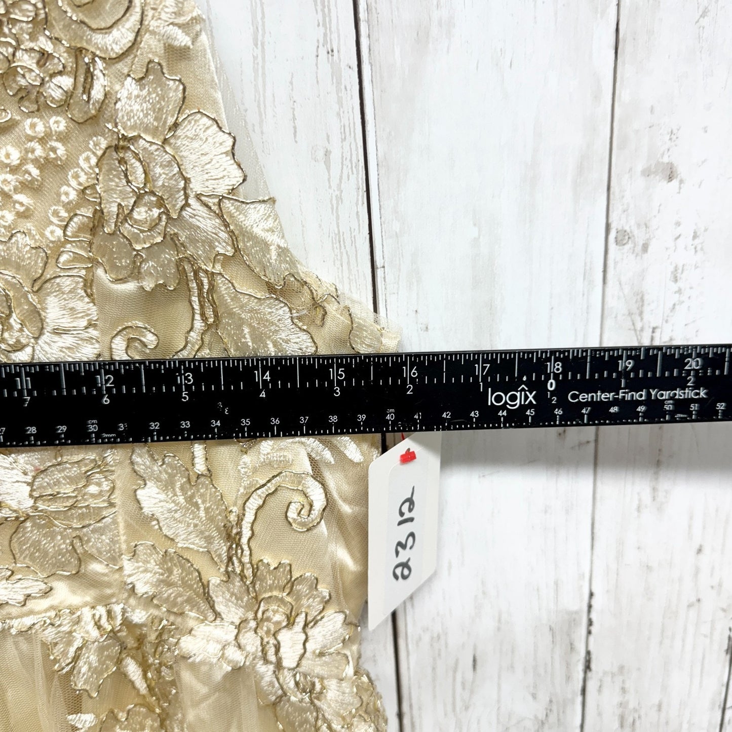 Altar'd State Dress Women Size Large Ivory Gold Sequin Detail Sleeveless Mini