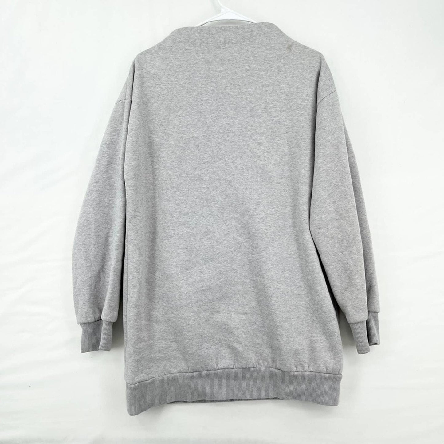 Gymshark Sweater Pullover Oversized Grey Mock Neck Athleisure Size Large