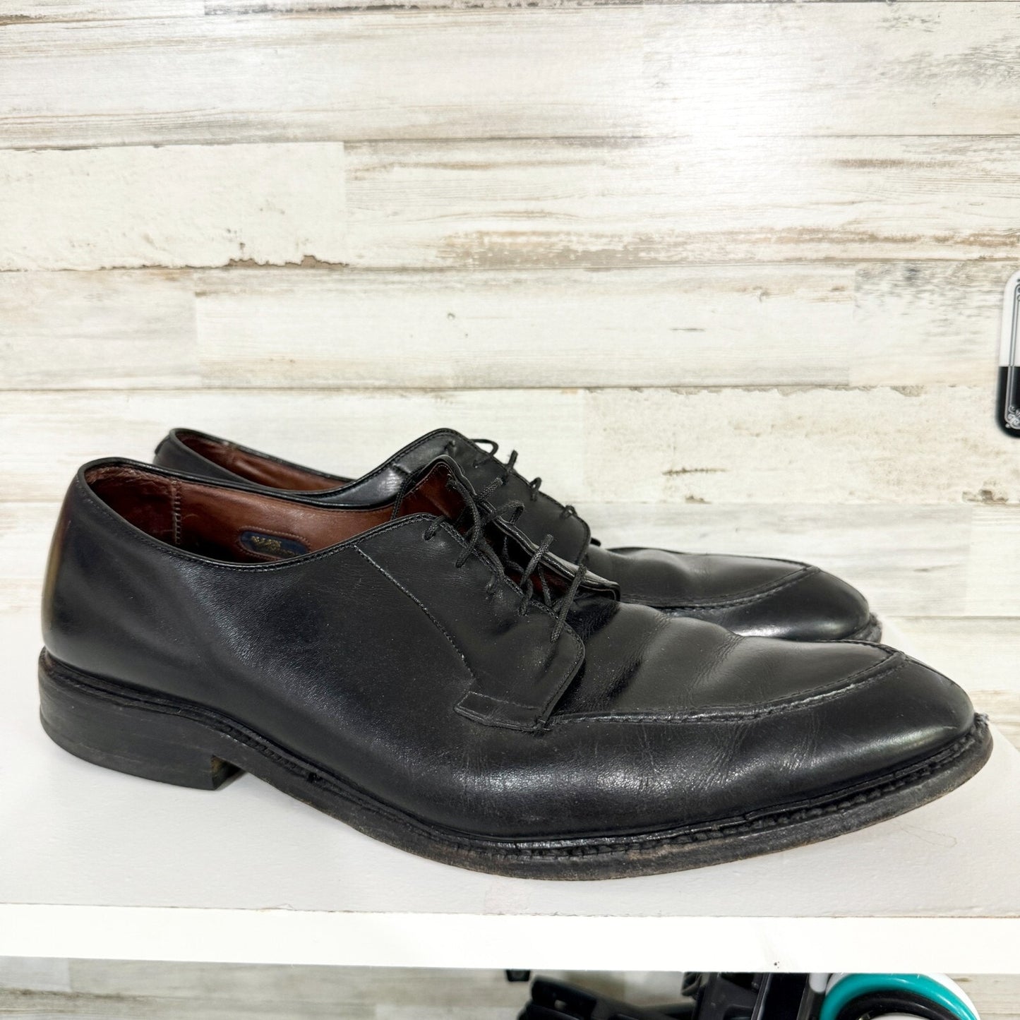 Allen Edmonds Mens Size 13 Brentwood Black Leather Apron Toe Dress Shoes Oxford
