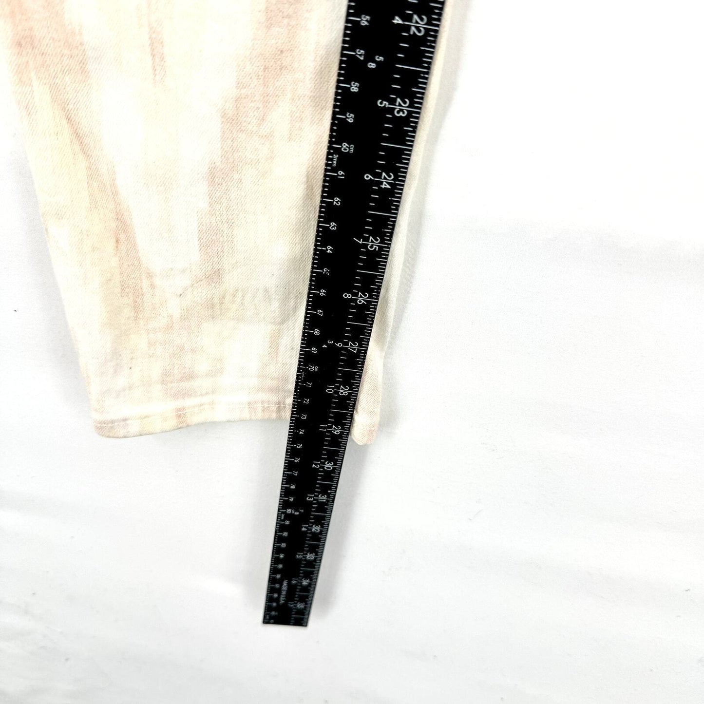 AG Adriano Goldschmied Orange & Cream The Stilt Cigarette Jean Size 26R