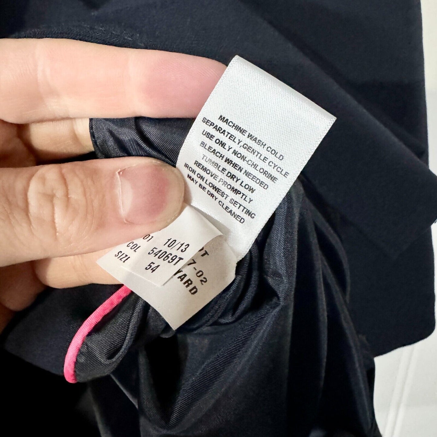 TAHARI Jacket Women Size M Button Down Navy Blue Pleated Collared Polyester