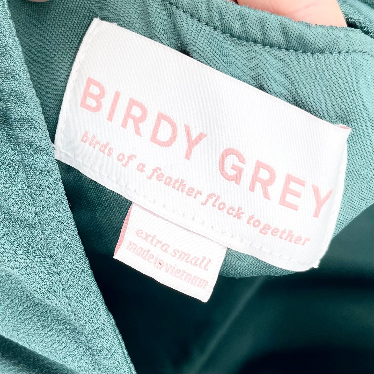 Birdy Grey Women's Spaghetti Strap Tie Back Emerald Green Bridesmaid Dress XS