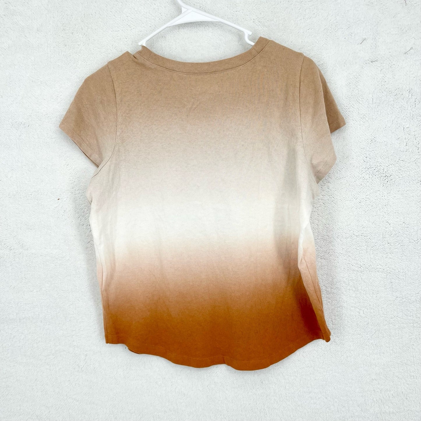 Madewell Women’s Dip-Dye (Re)sourced Cotton Ombre Short Sleeve Swoop Tee Small