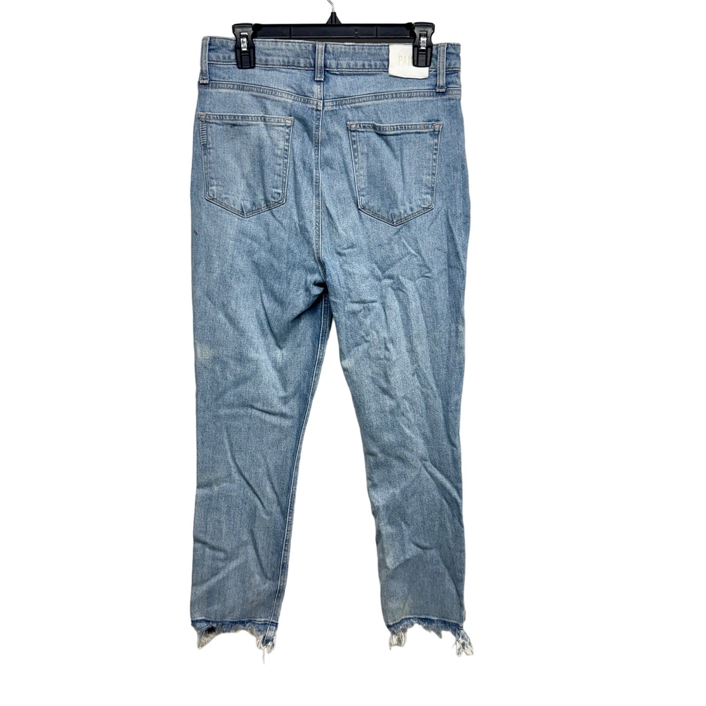 PAIGE Sarah Women Light Washed Slim w/ Raw Details Laken Distressed Jeans 31