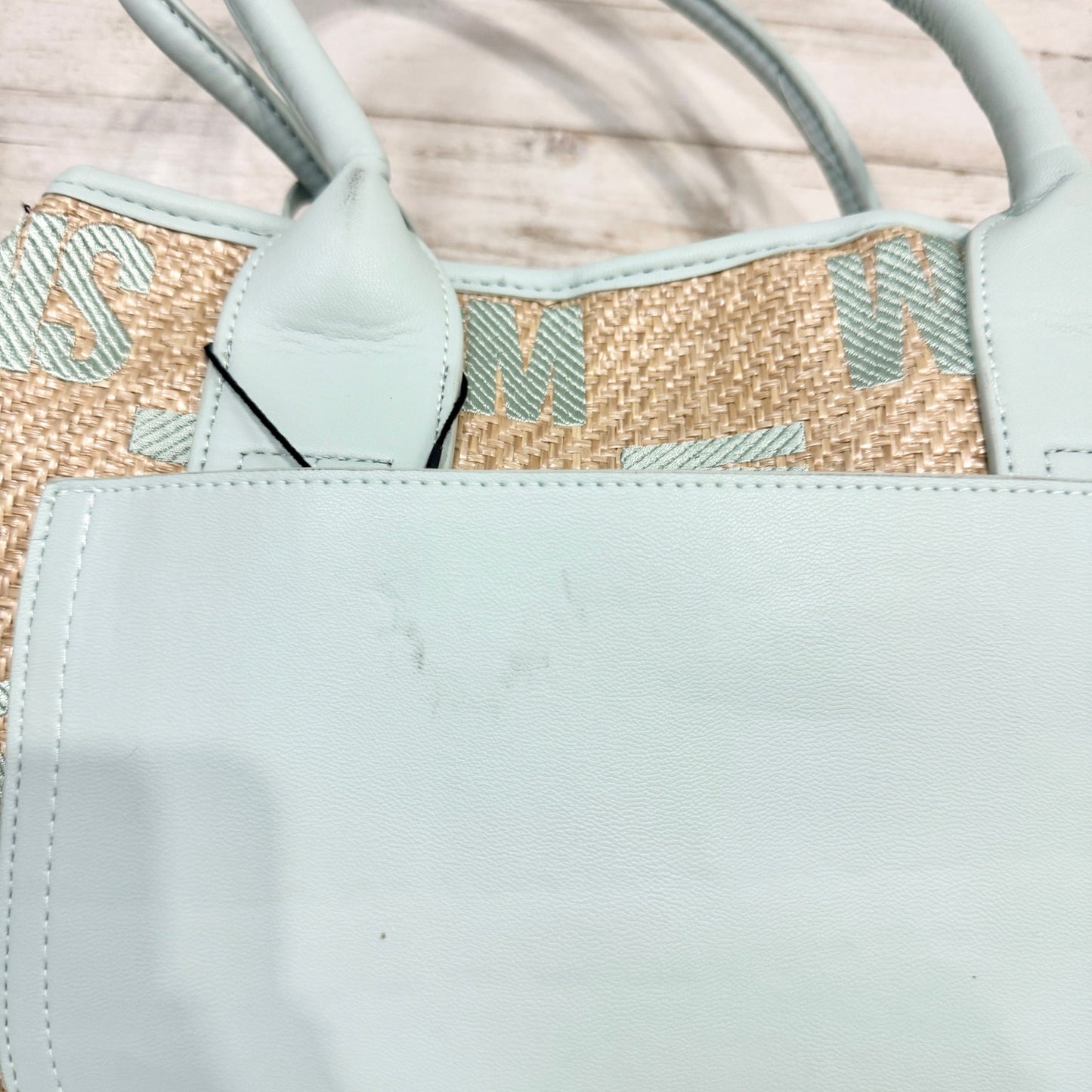 Steve Madden Women Teal Summer Oversized Large Tote Bag