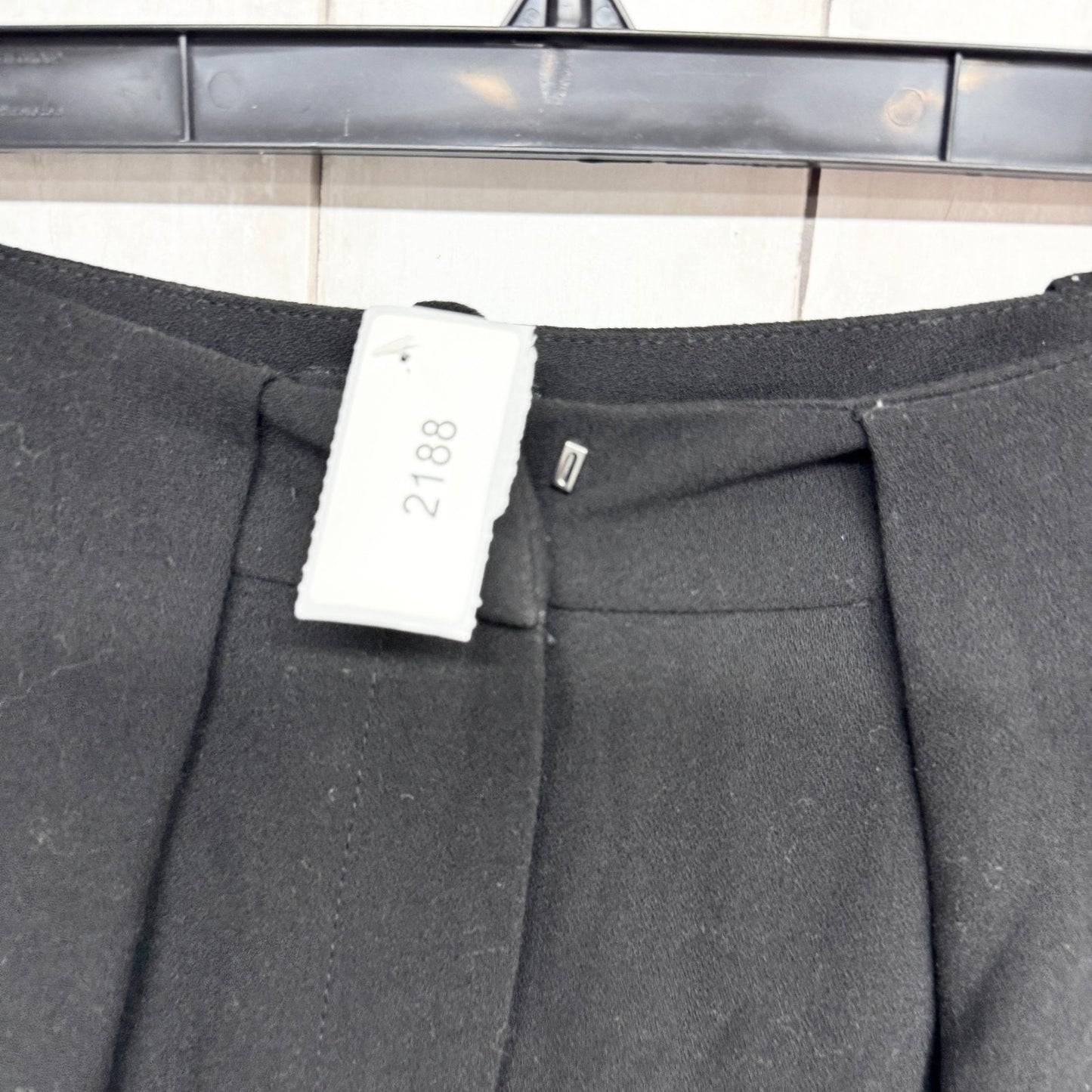 Frank and Oak Pants Women Size 0 Black Pleated Front Trousers Pockets Zip Fly