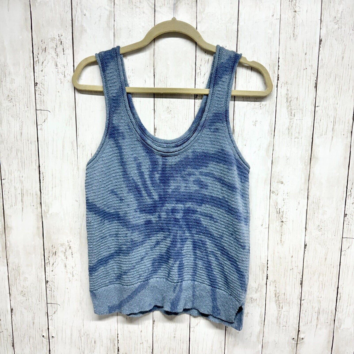 Madewell Tank top Women Sz Medium Knit Blue Tie Dye Fairview Sweater Tank Beach