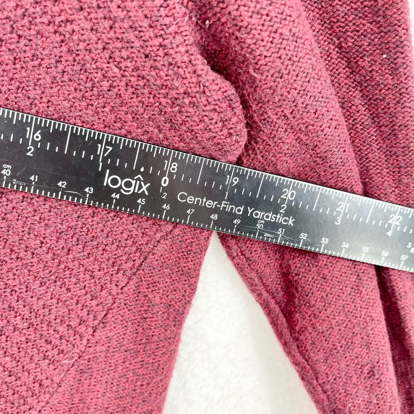 Madewell Women Back Zip Burgundy Long Sleeve Crew Neck Sweater Size Small