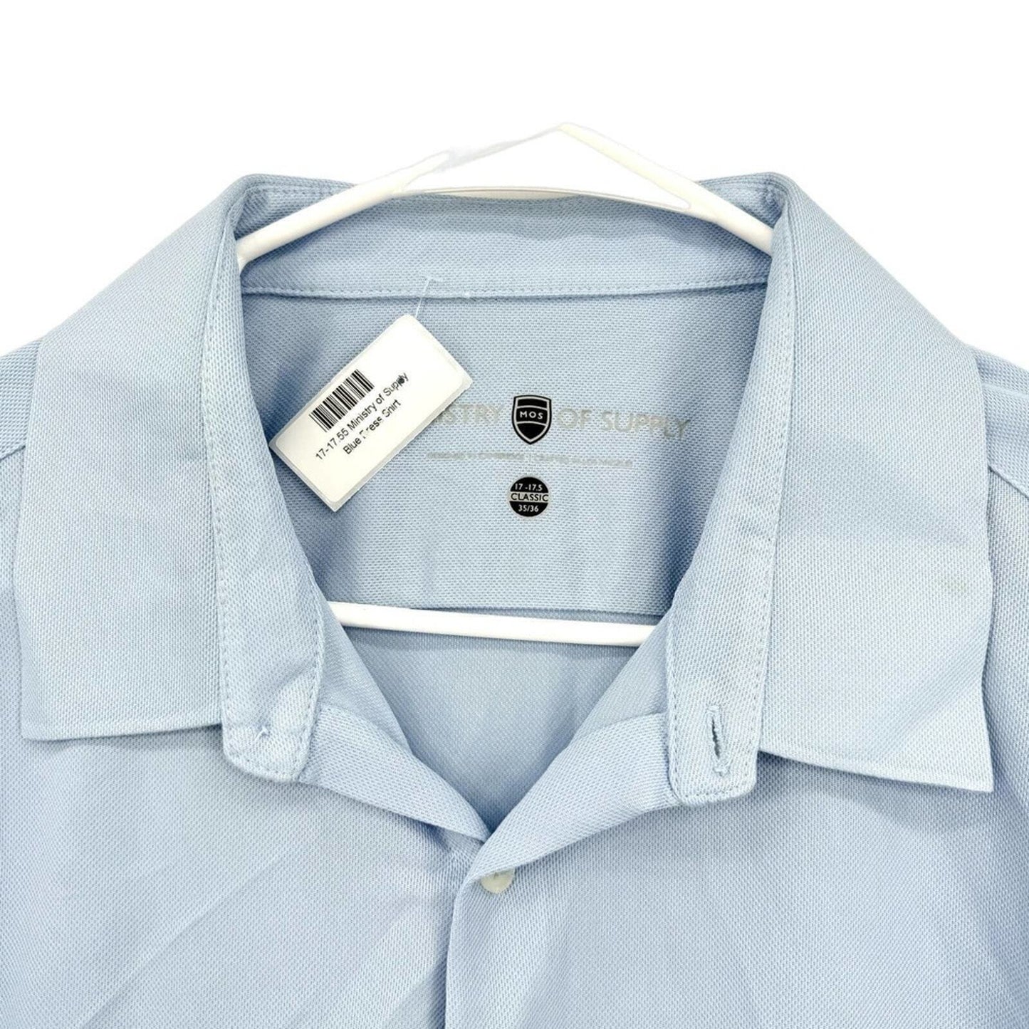 Ministry of Supply Apollo Long Sleeve Blue Button Up Size 17-17.5
