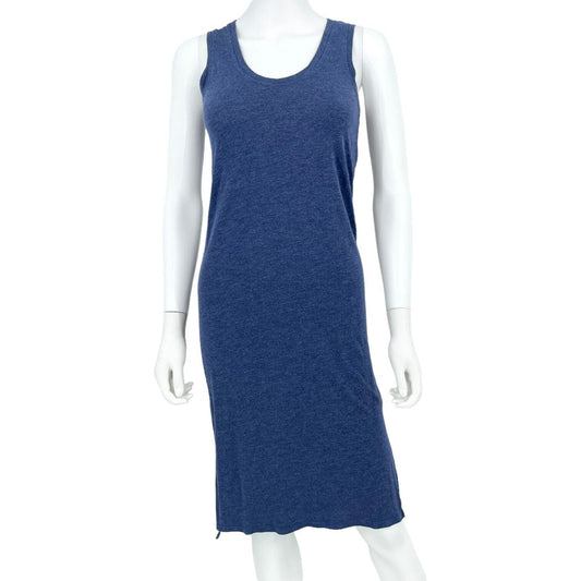 MADEWELL Dress Women Size XXS Maxi Navy Blue Nightfall Sleeveless Jersey Tank