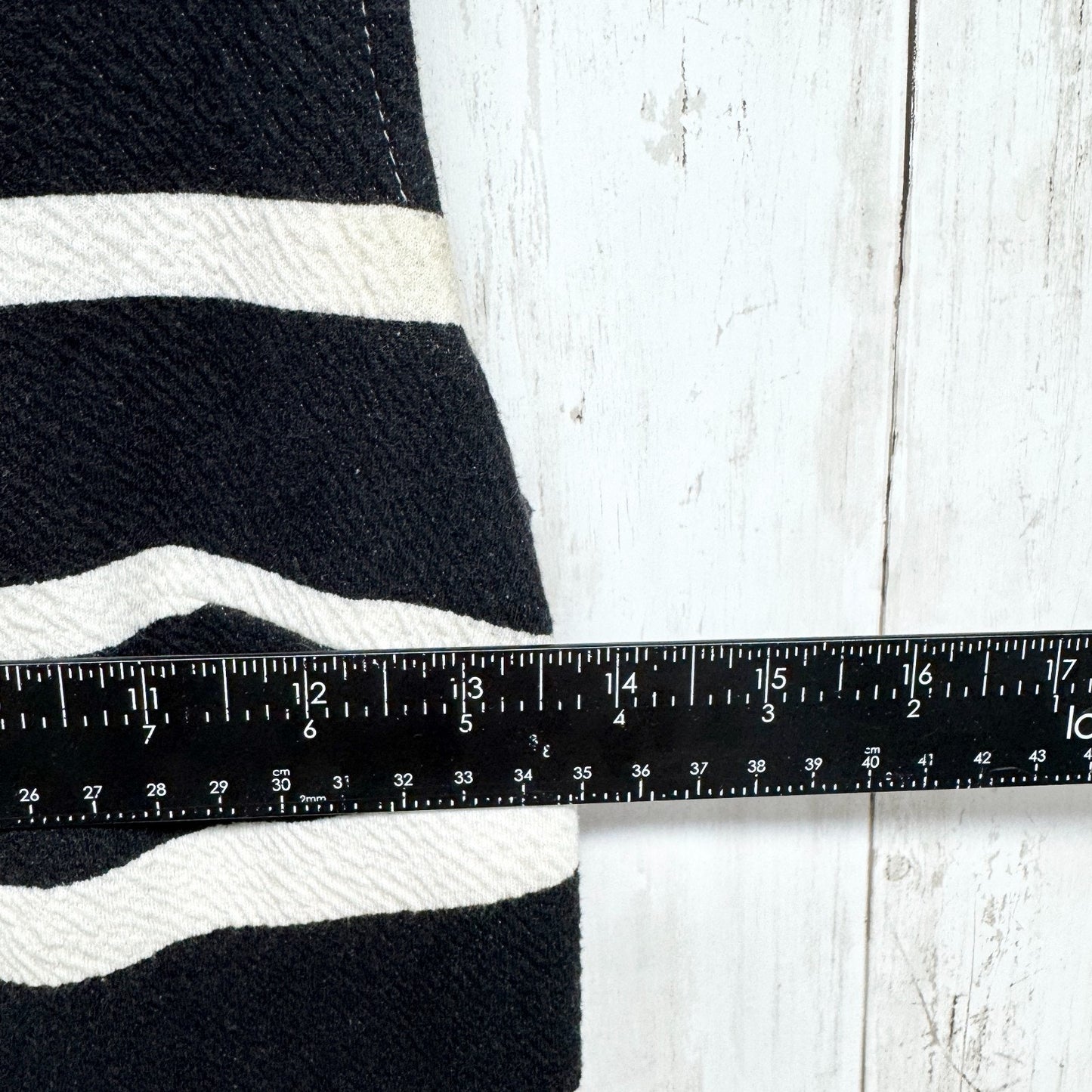Anthropologie Top Women Size XS Black White Stripe Sleeveless Peplum Y2K Blouse