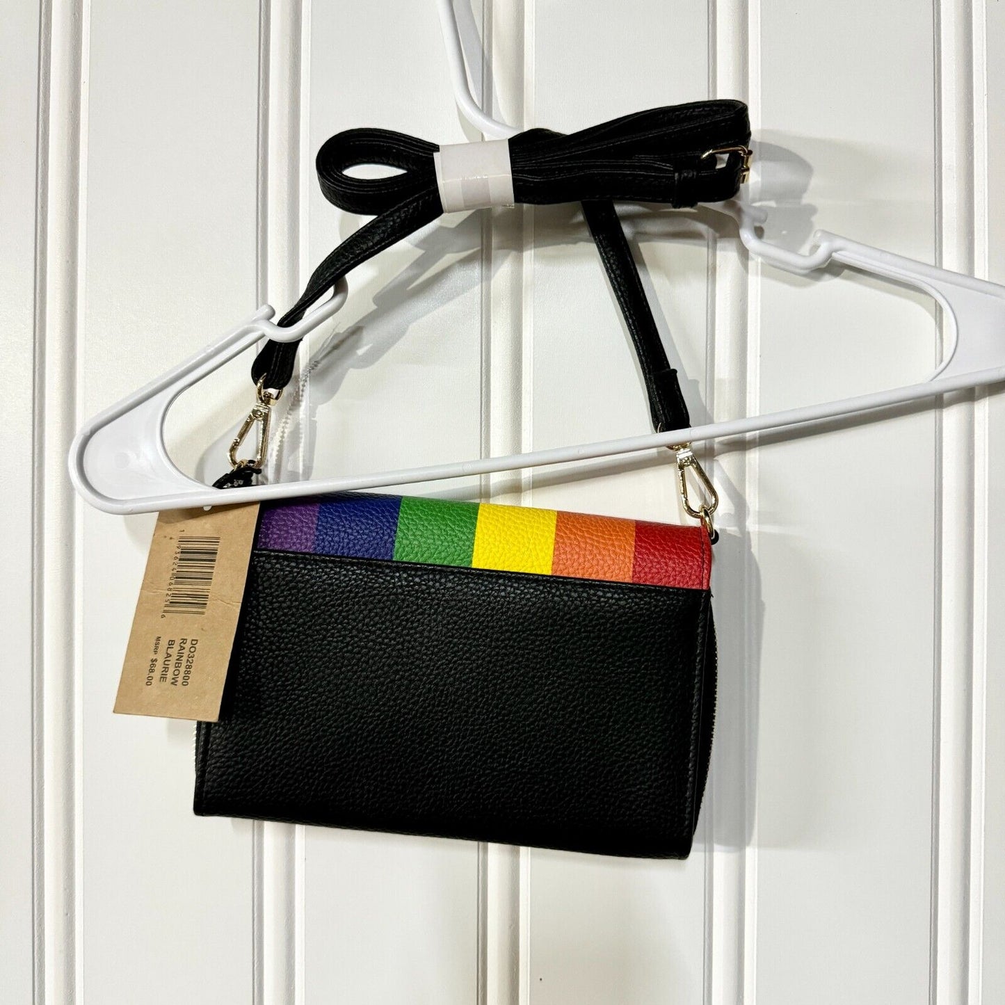 Steve Madden Rainbow Blaurie Logo Front Flap Crossbody Purse Women Handbag
