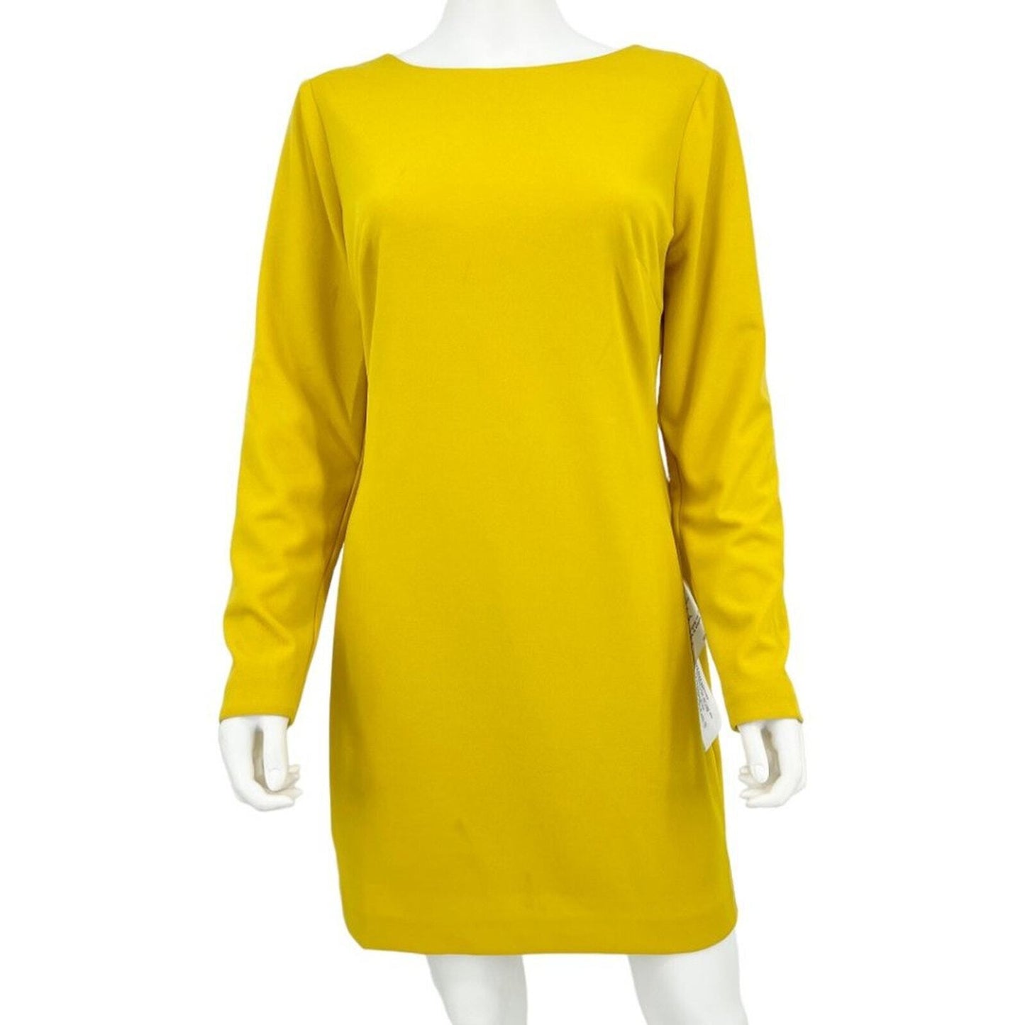 DRESS THE POPULATION Dress Women’s Size Large Mini Yellow Lola Crewneck Open