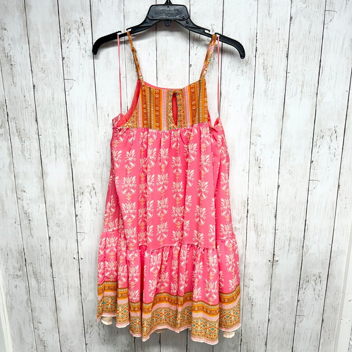 FLYING TOMATO Dress Women Size M Next Thing You Know Mini Reto Neon Summer Strap