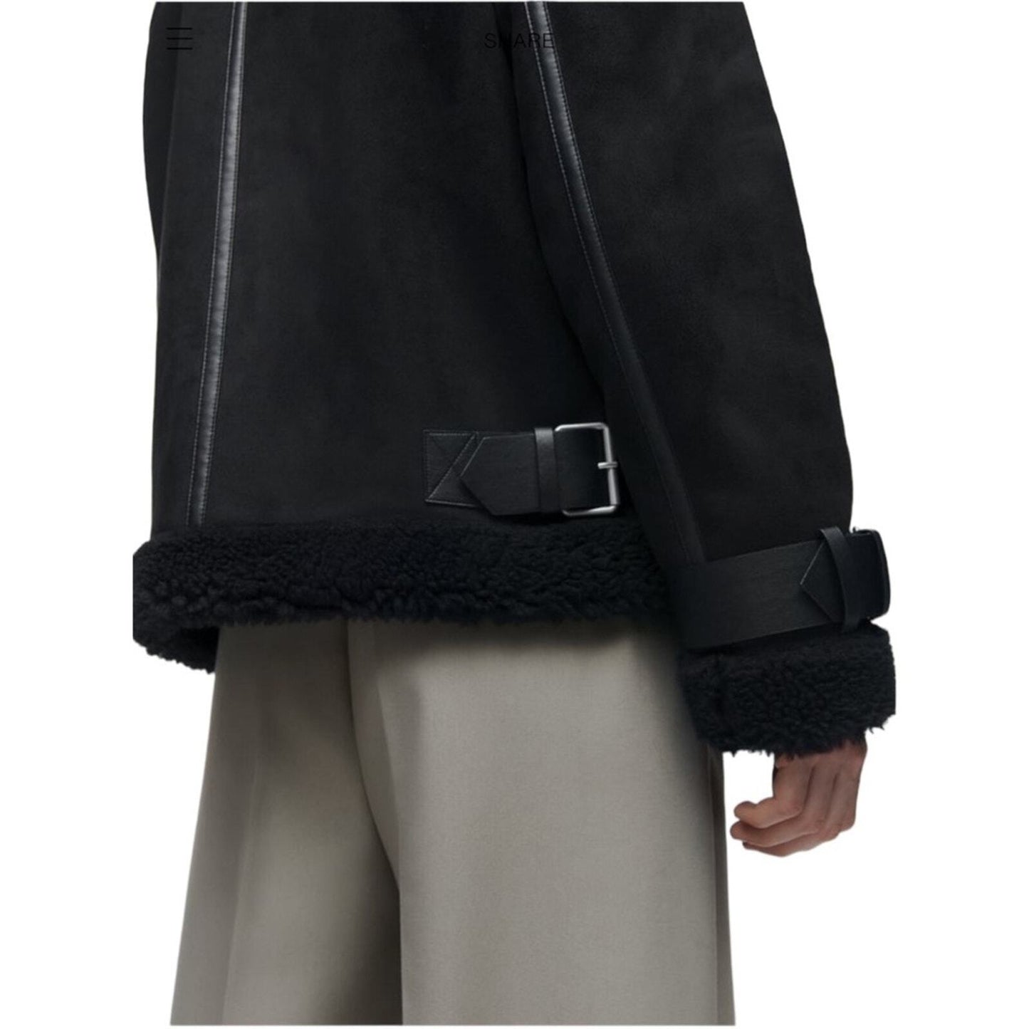 Zara Double Asymmetrical Biker Jacket Fleece Jacket Size XL