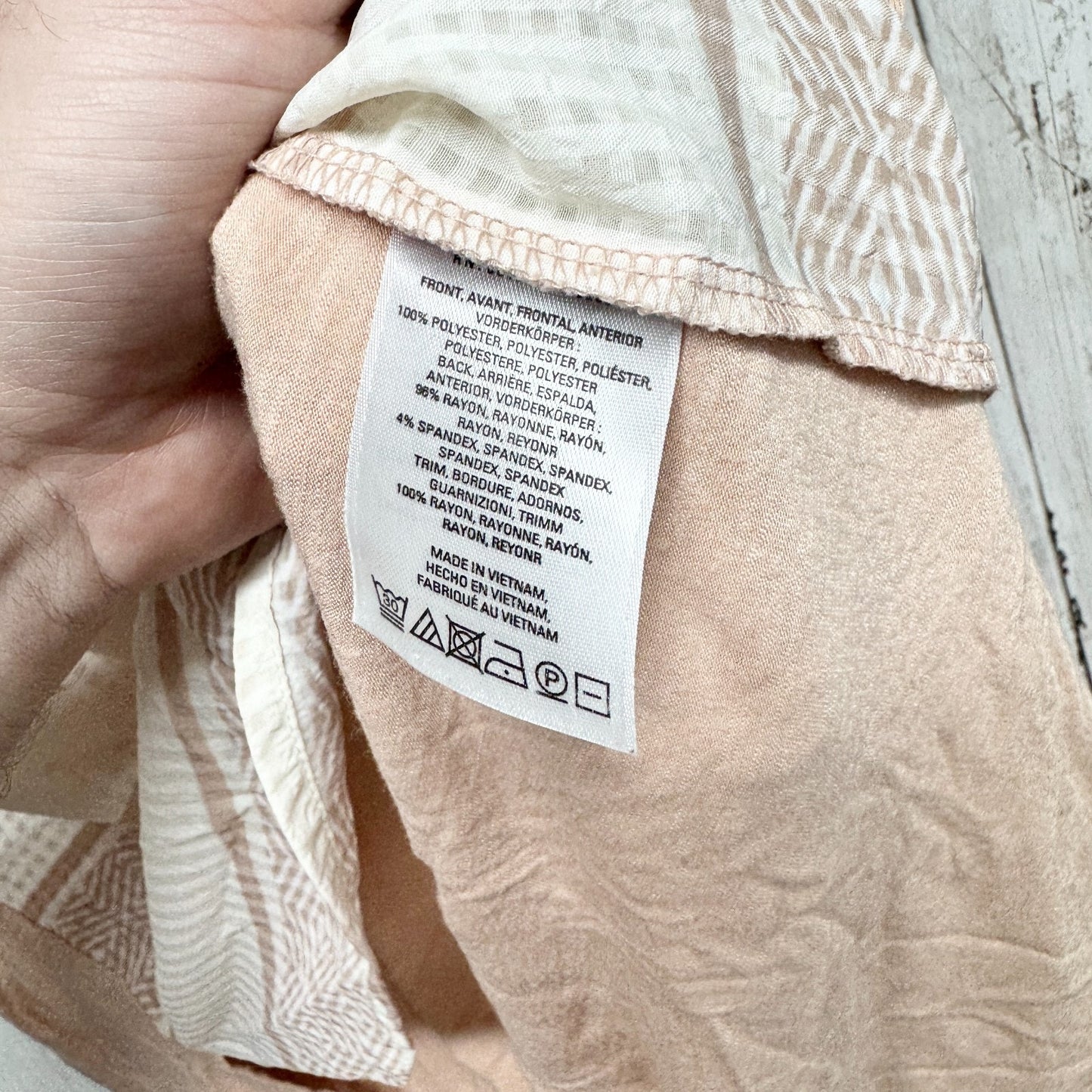 Anthropologie Postmark Top Women Small Stripe Split Neck High Low Sleeveless