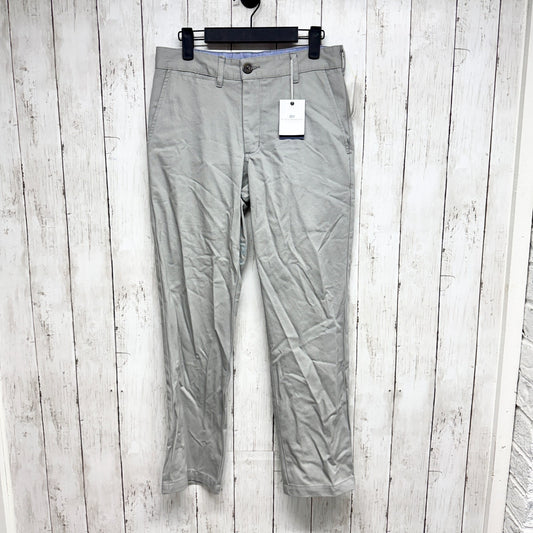 New Peter Manning Pants Men Size 28W X 28L Gray Slim Straight Chino Zip Fly