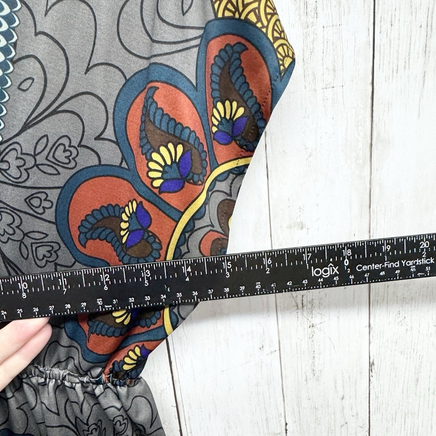 Flying Tomato Dress Women Size Small Multi Pattern V-Neck Cape Short Sleeve Mini