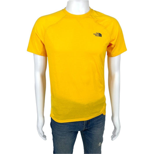 The North Face Dome Active Yellow Short Sleeve Graphic Shirt Size Small