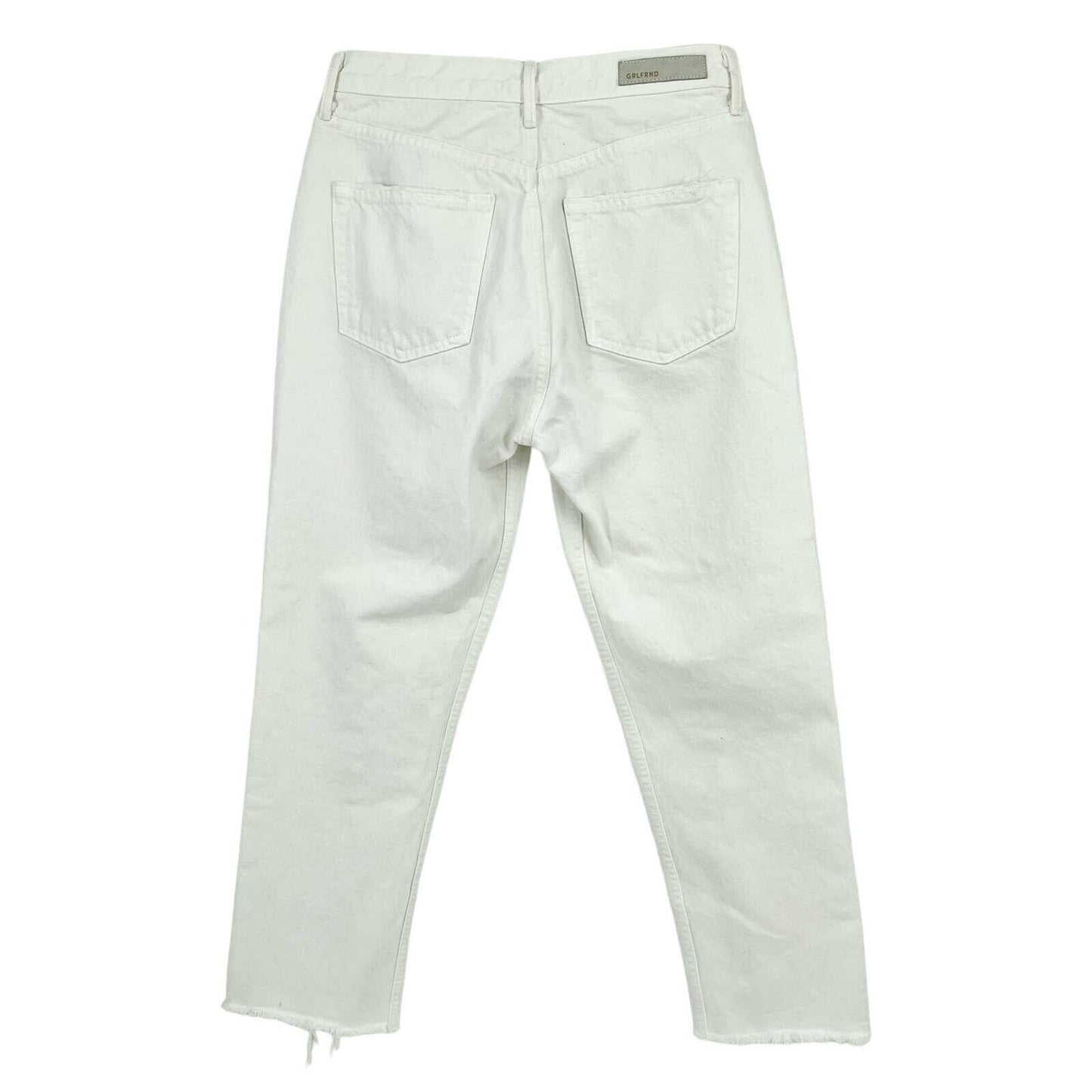 Grlfrnd Cheryl Ankle Skinny High Rise White Cotton 5 Pocket Jeans Size 28