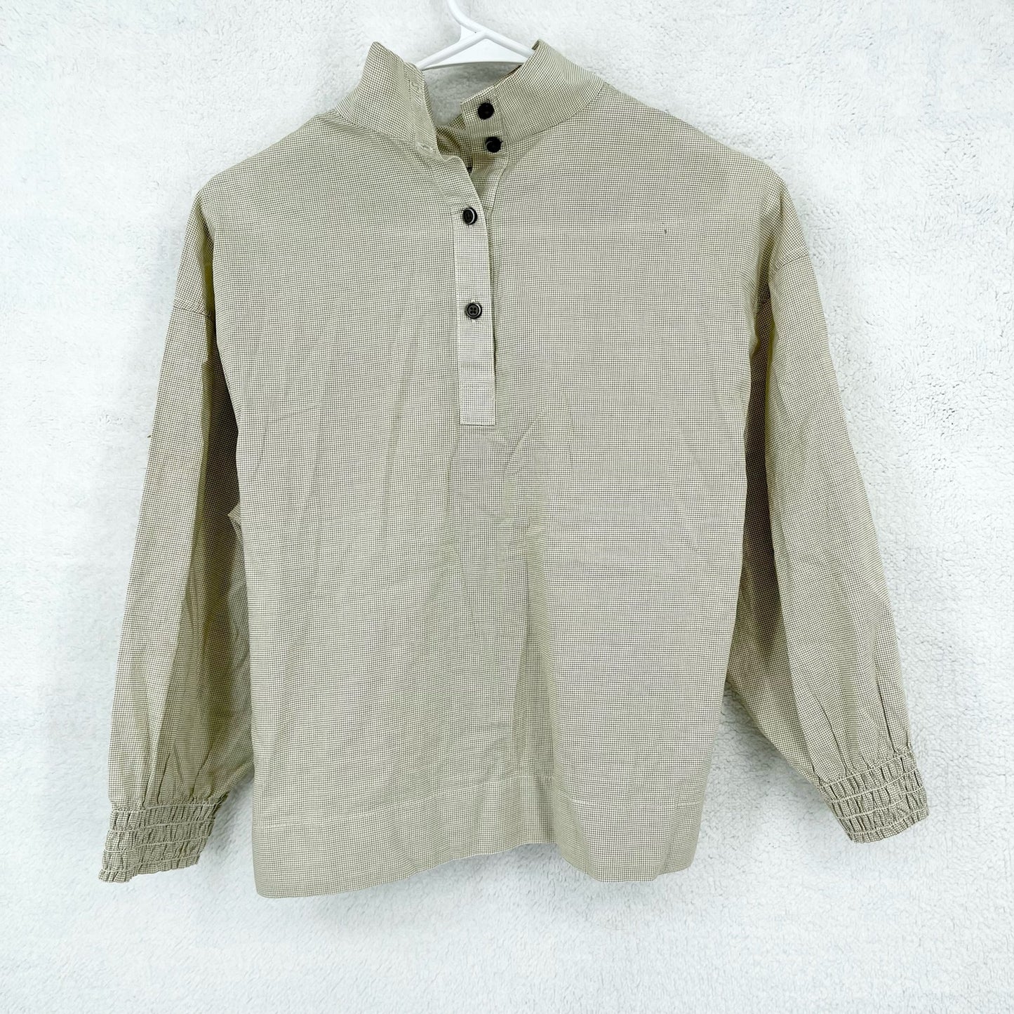 Everlane Women's The Funnel-Neck Smock Button Back Top Business Casual Size XS