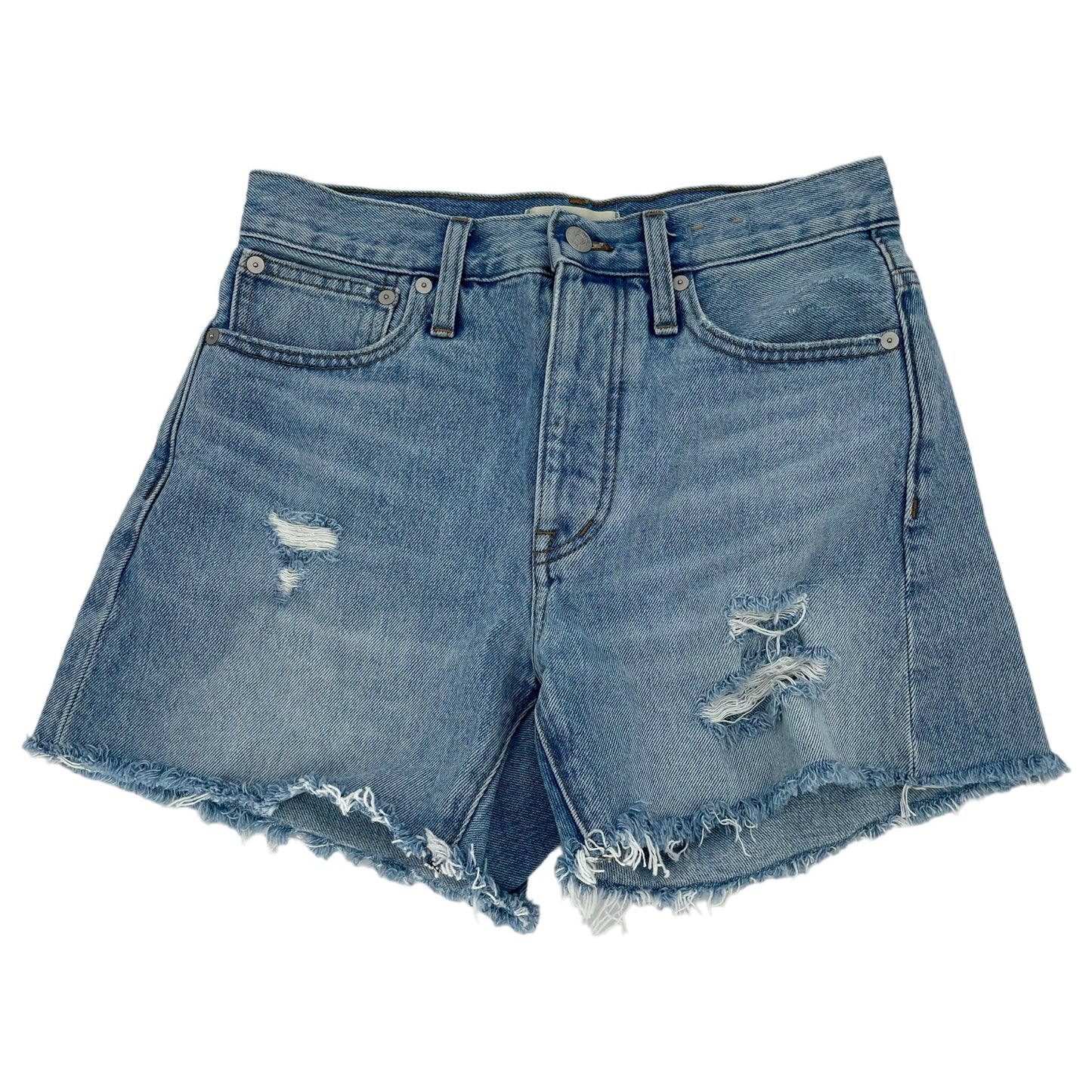 Madewell Light Blue Wash Relaxed Mid-Length Denim Short Women's Sz 24