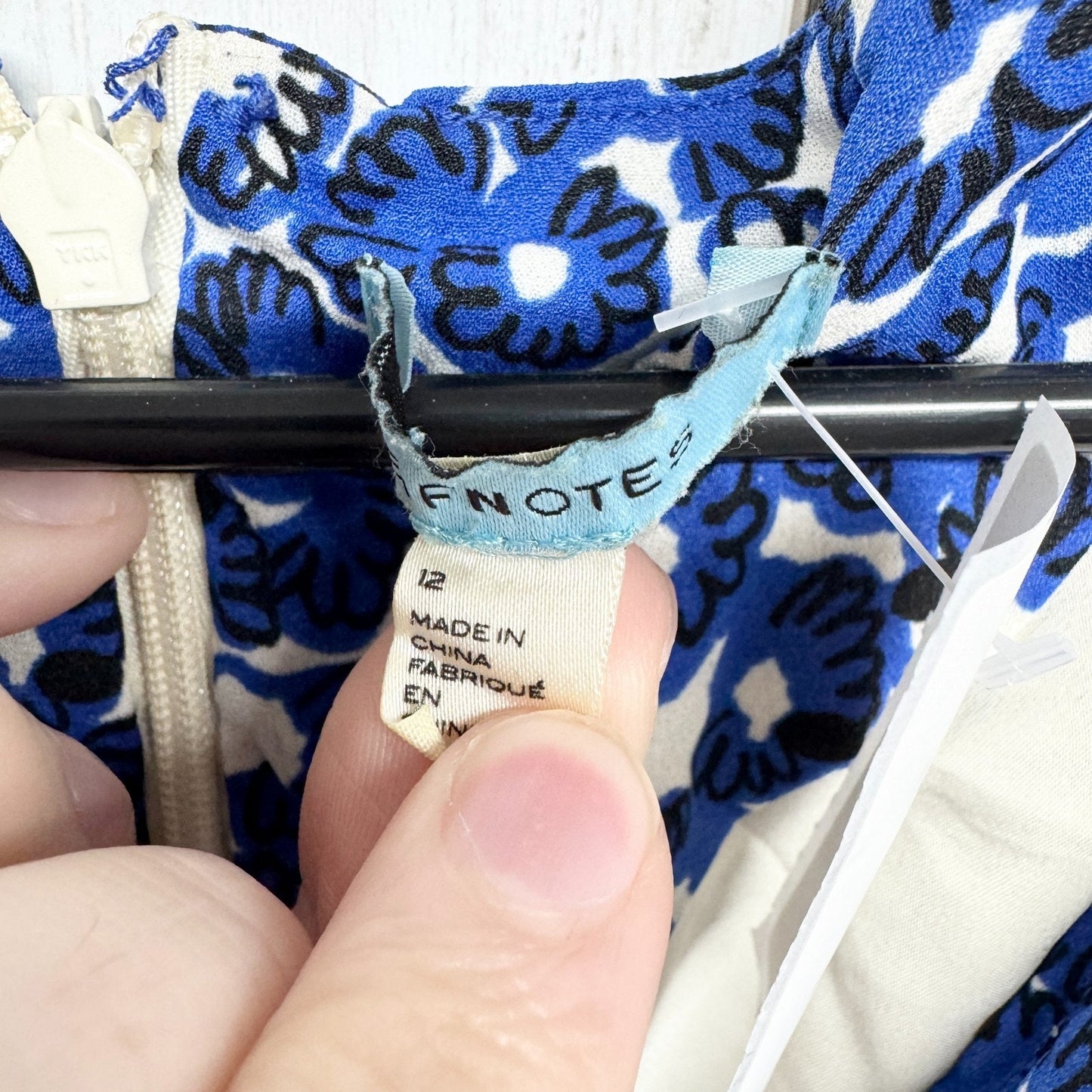 Anthropologie Leifnotes Dress Women Size 12 Drafted Petals Romper Blue Floral