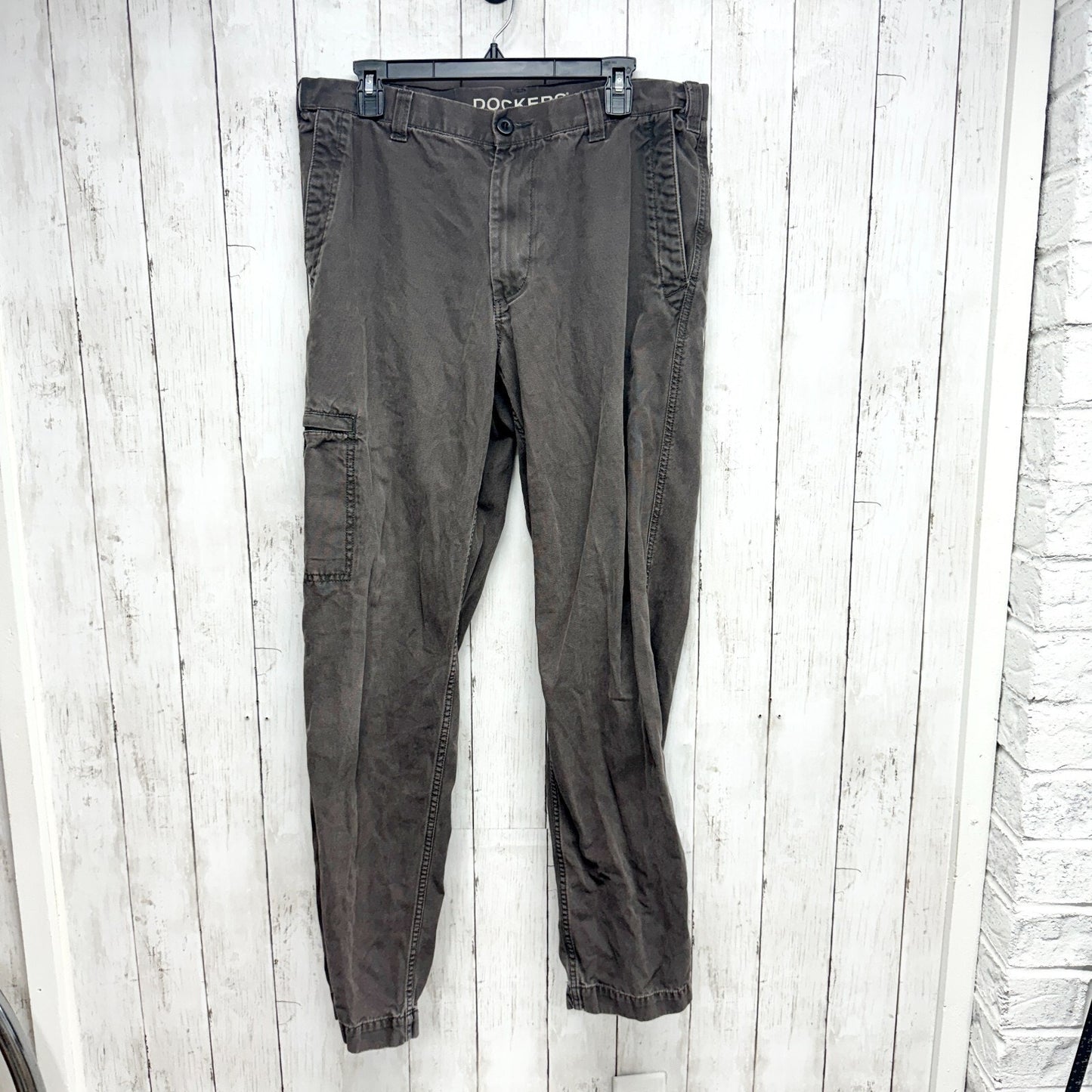 Dockers Pants Men Size 34 X 34 Brown D3 Classic Cotton Straight Utility Casual